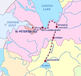 Route of the Ro i Osterled expedition